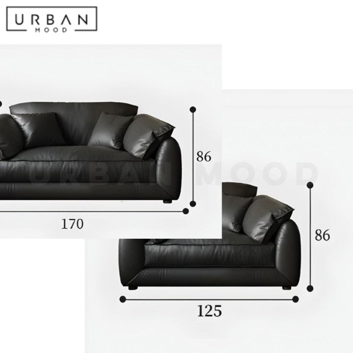 HOND Modern Genuine Leather Sofa