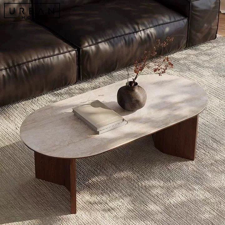 HOOVER Modern Travertine Coffee Table