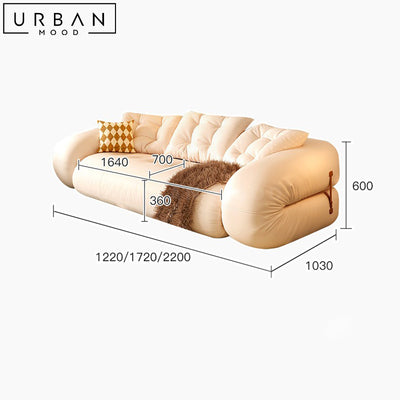 HORMI Modern Leather Sofa Bed
