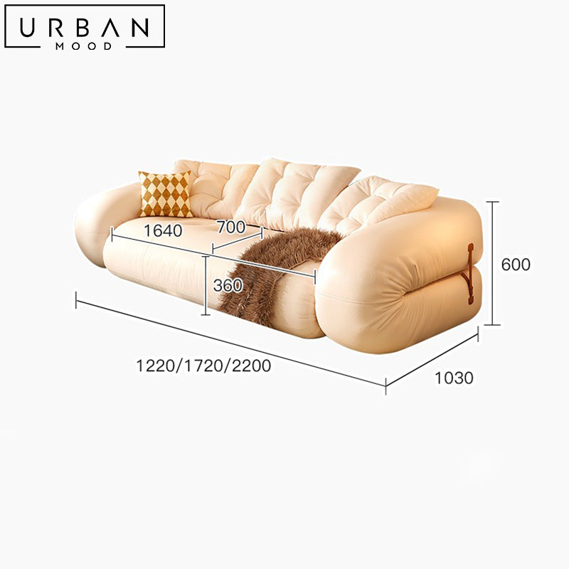 HORMI Modern Leather Sofa Bed