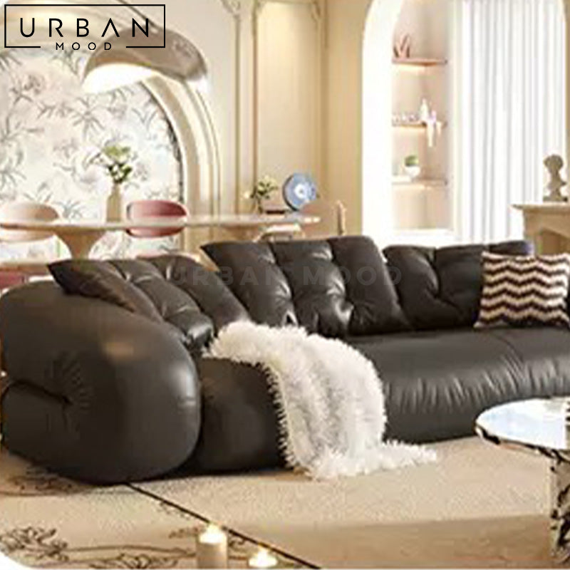 HORMI Modern Leather Sofa Bed