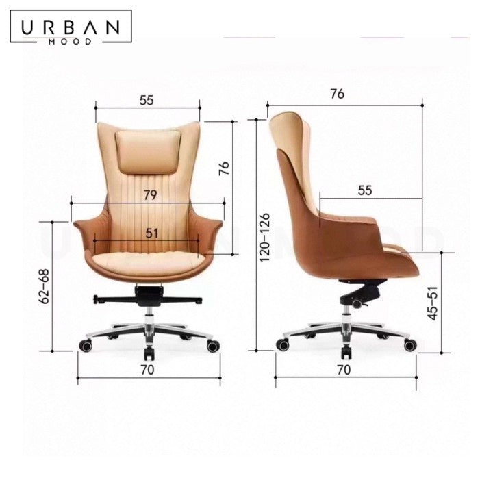 HOSNI Modern Leather Office Chair
