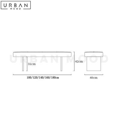 HORIS Modern Stainless Steel Bench