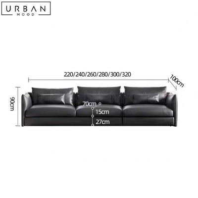 RAFFLE Modern Genuine Leather Sofa