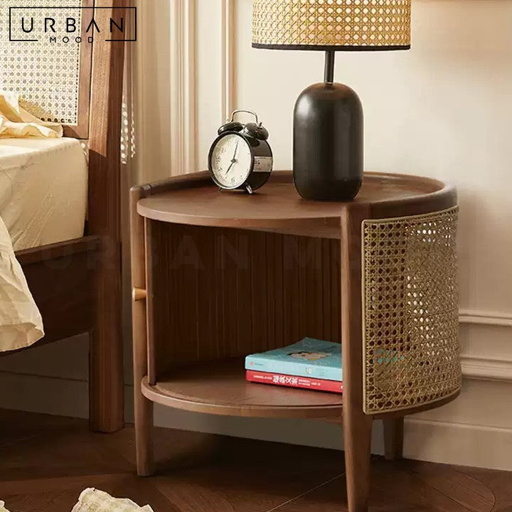 HUANG Japandi Solid Wood Bedside Table