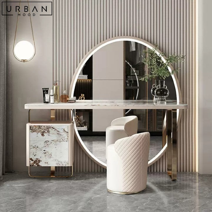 HUGES Modern Sintered Stone Vanity Table