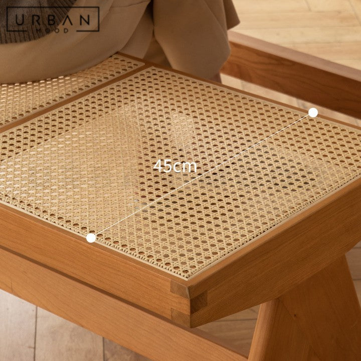 HUNTSMAN Vintage Rattan Dining Bench