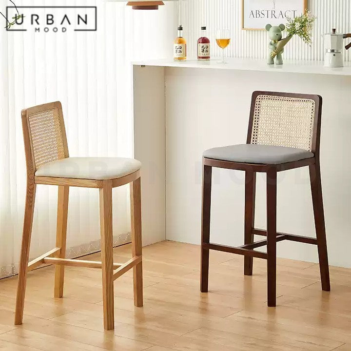 HUTTER Modern Rattan Bar Stool