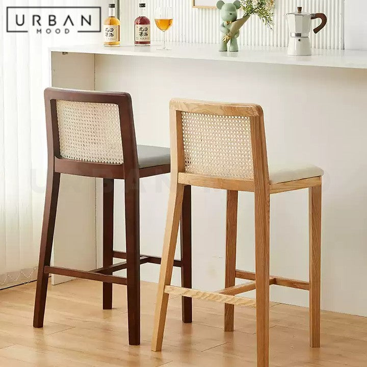 HUTTER Modern Rattan Bar Stool