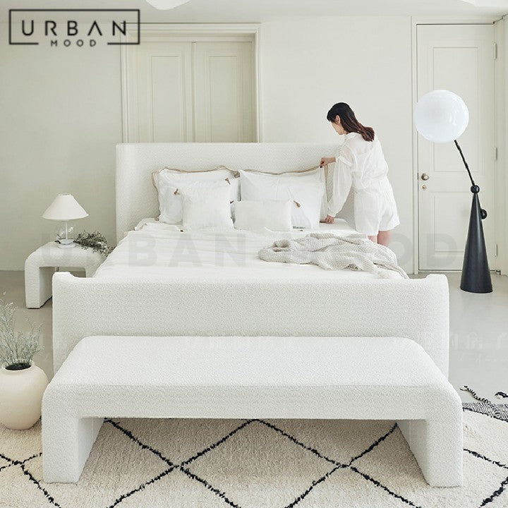HUSK Modern Boucle Bedframe