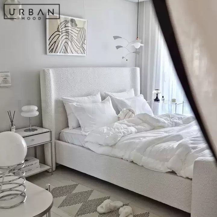 HUSK Modern Boucle Bedframe