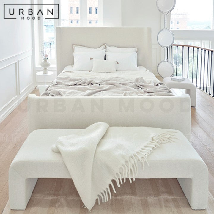 HUSK Modern Boucle Bedframe
