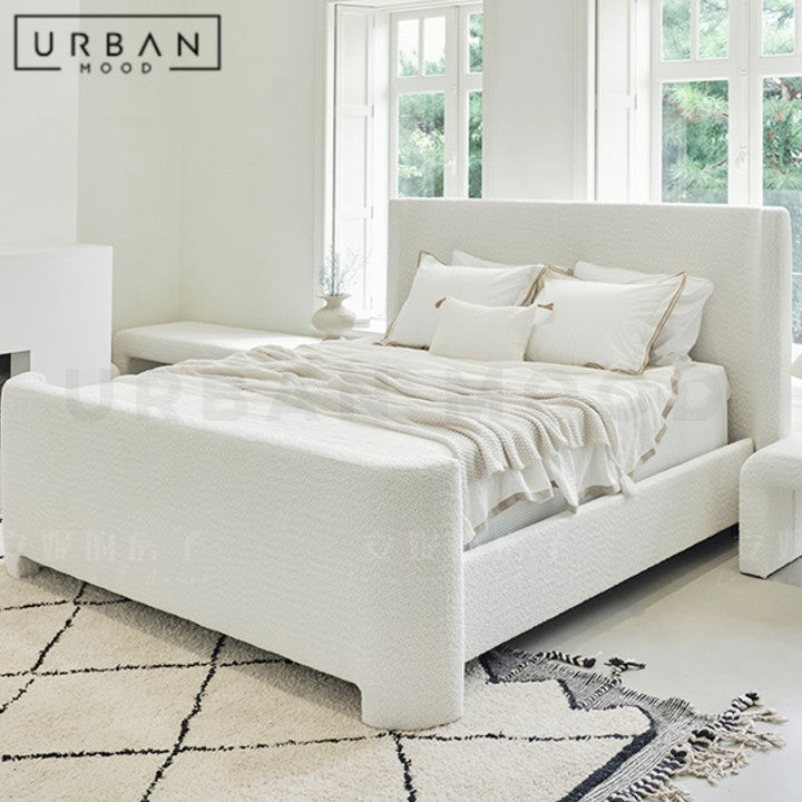 HUSK Modern Boucle Bedframe