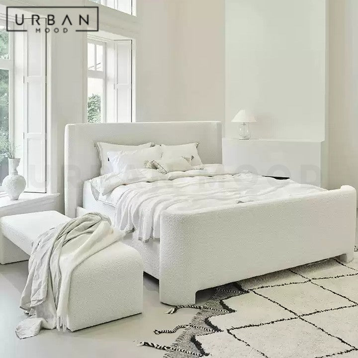 HUSK Modern Boucle Bedframe