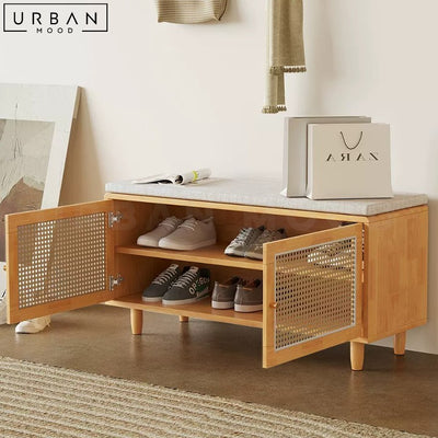 WAN Japandi Solid Wood Storage Bench