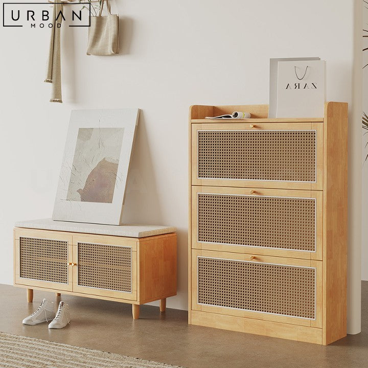 家具 cabinet bench WAN Japandi Solid Wood Storage Bench – Urban Mood