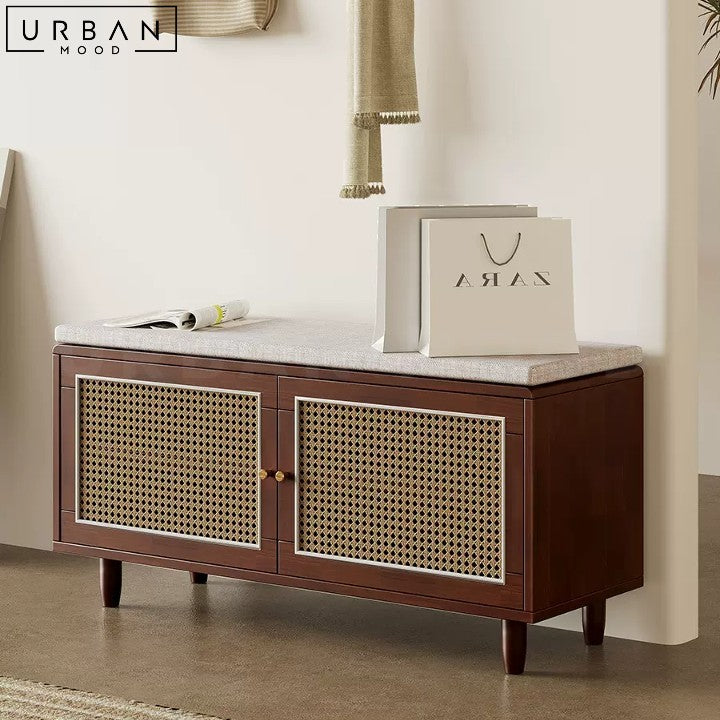 WAN Japandi Solid Wood Storage Bench – Urban Mood