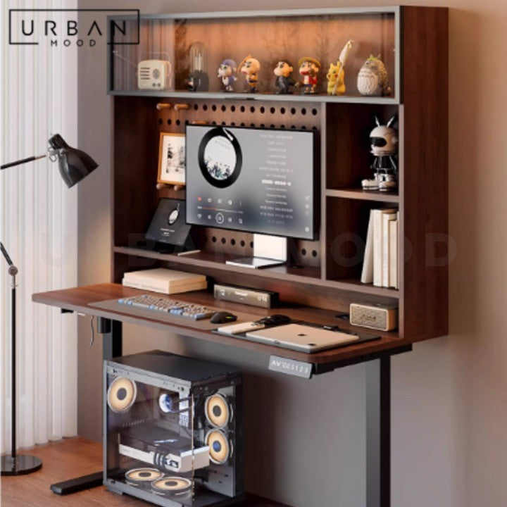 HUY Modern Adjustable Study Table & Shelf