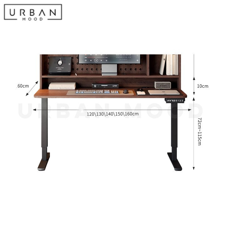 HUY Modern Adjustable Study Table & Shelf