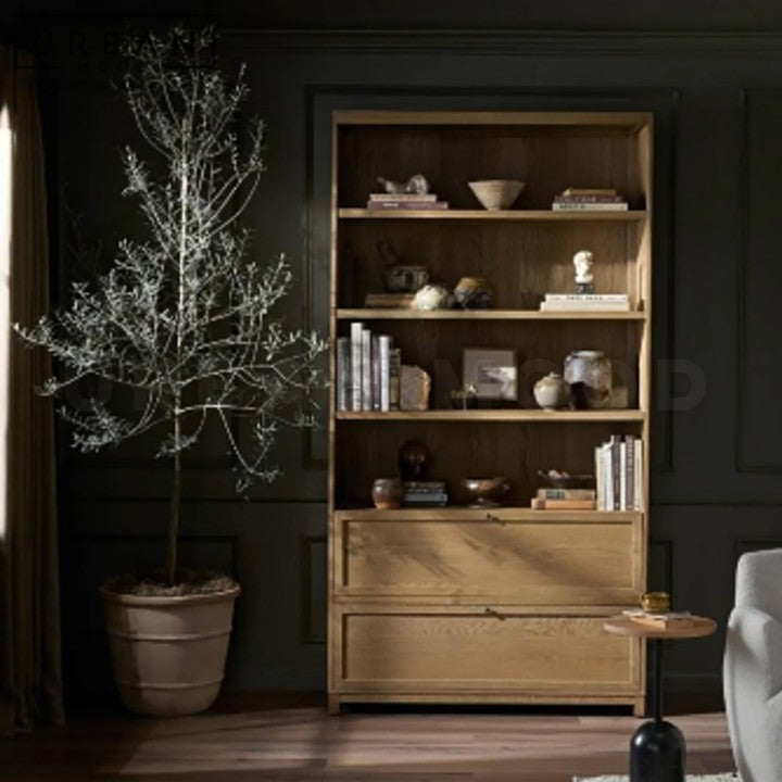 HYLAND Modern Solid Wood Bookshelf