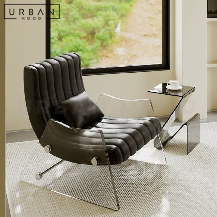 HYSA Modern Leather Lounge Chair