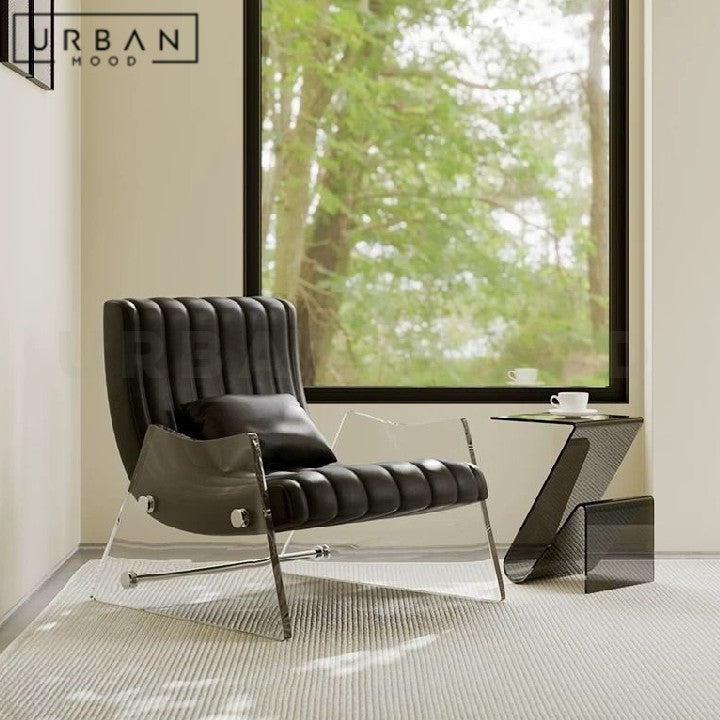 HYSA Modern Leather Lounge Chair