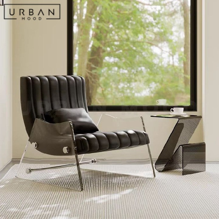 HYSA Modern Leather Lounge Chair