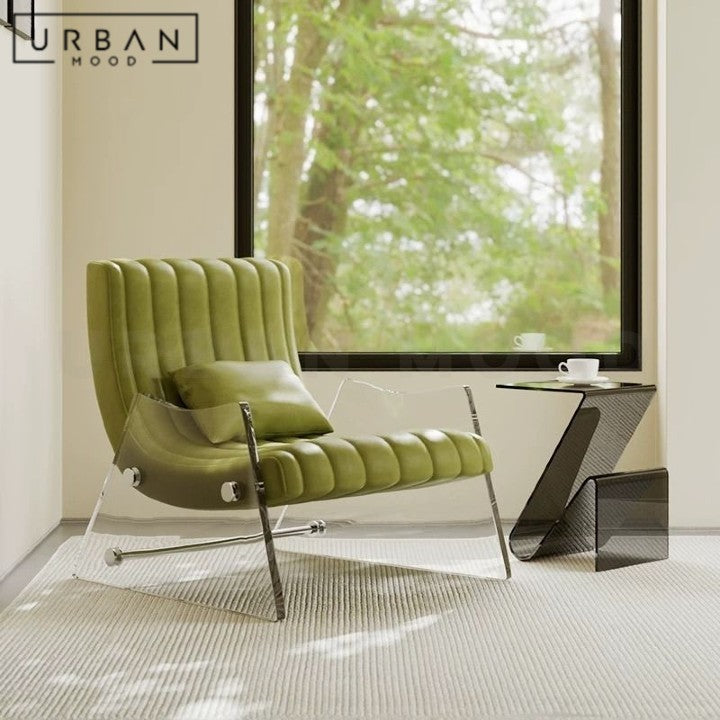 HYSA Modern Leather Lounge Chair
