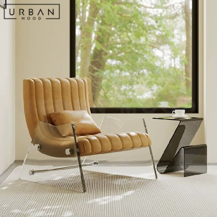HYSA Modern Leather Lounge Chair