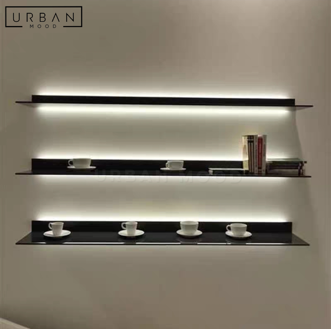 HALO Modern LED Floating Shelf