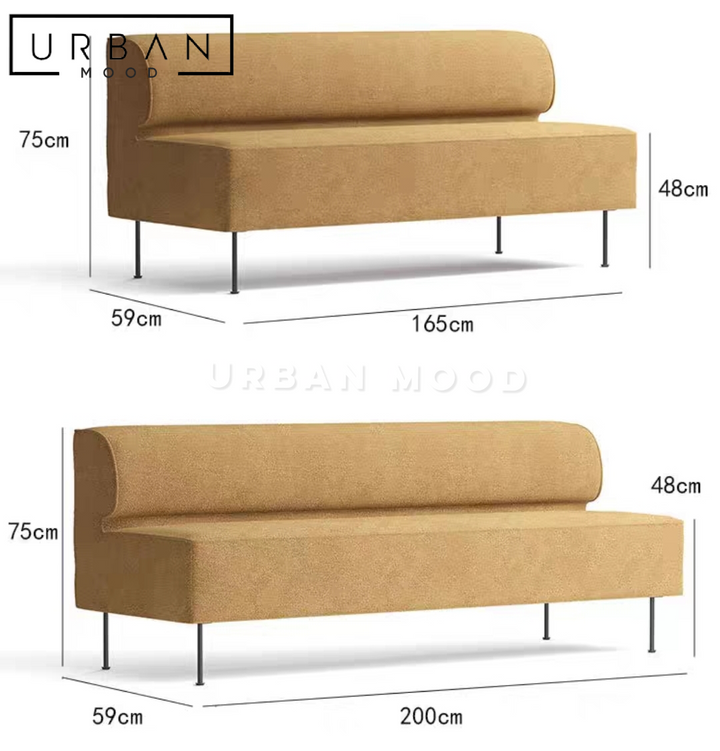 HOBO Modern Fabric Bench