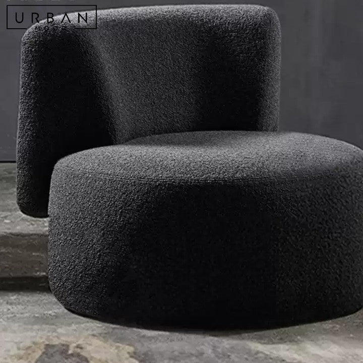 IMBERT Modern Curved Boucle Sofa