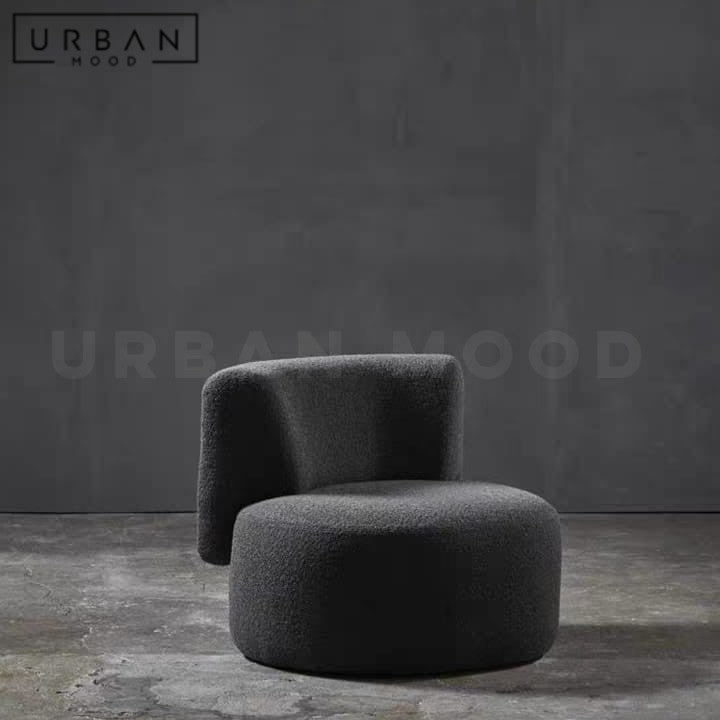IMBERT Modern Curved Boucle Sofa