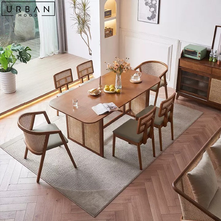 INACIO Japandi Rattan Dining Chair – Urban Mood