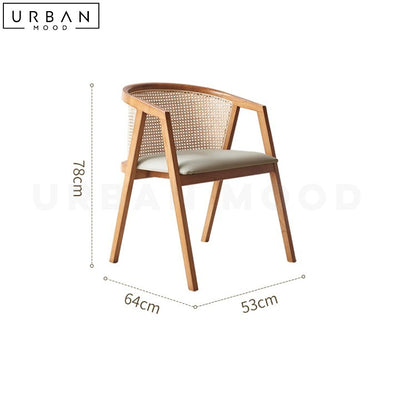 INACIO Japandi Rattan Dining Chair