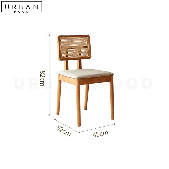INACIO Japandi Rattan Dining Chair – Urban Mood