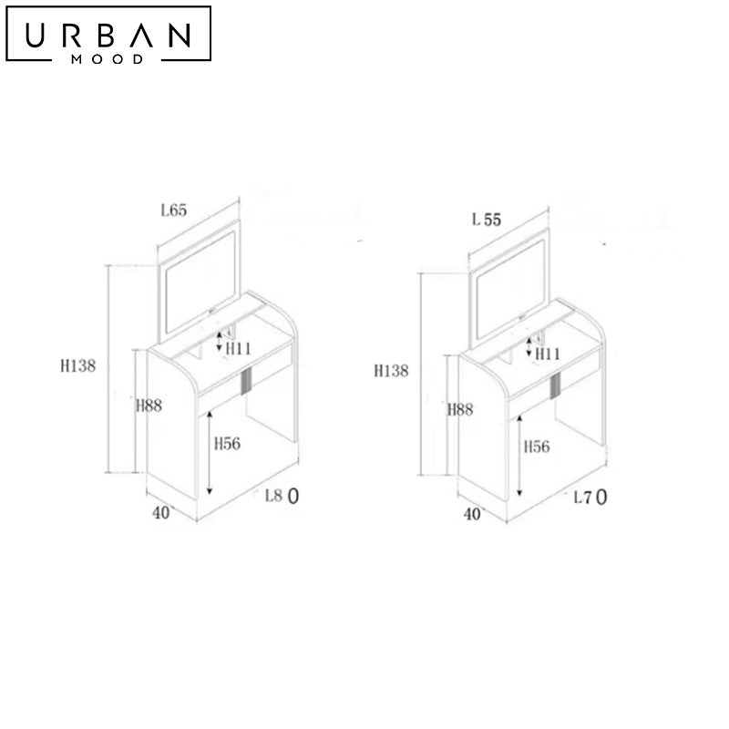 INES Modern Vanity Table Set – Urban Mood