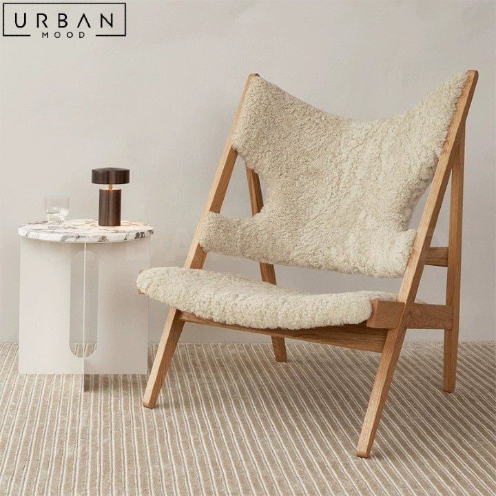 IONA Japandi Boucle Lounge Chair