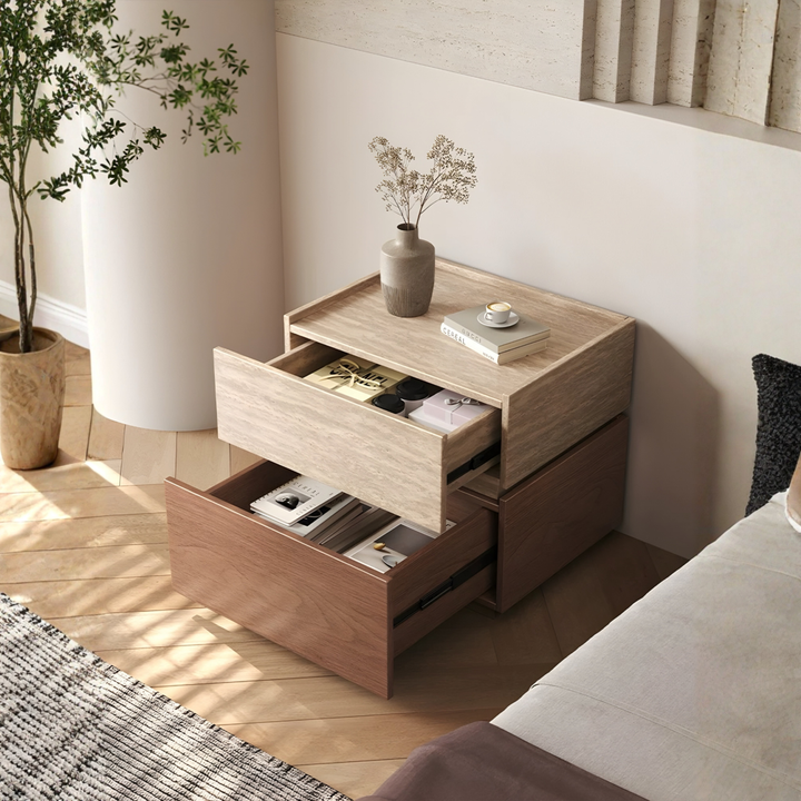 ISLAVIQ Modern Solid Wood Bedside Table - Urban Mood Singapore