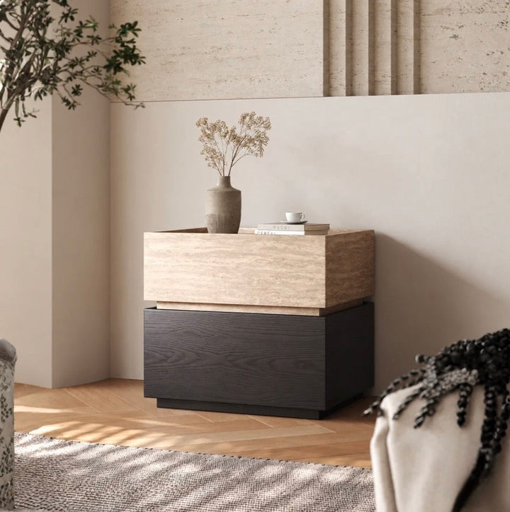 ISLAVIQ Modern Solid Wood Bedside Table - Urban Mood Singapore