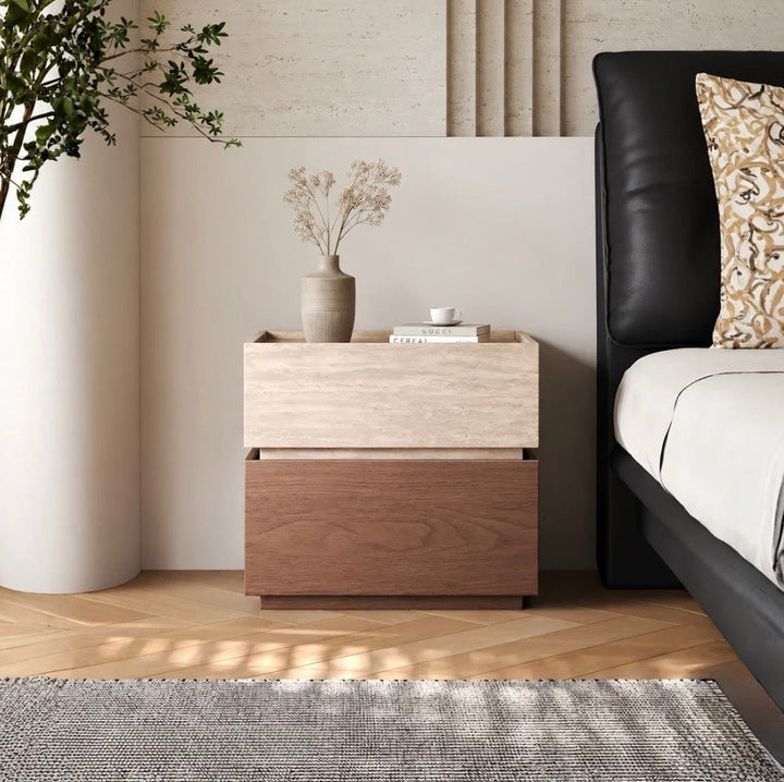 ISLAVIQ Modern Solid Wood Bedside Table - Urban Mood Singapore