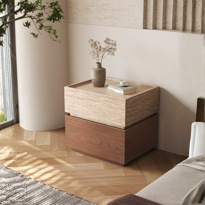 ISLAVIQ Modern Solid Wood Bedside Table - Urban Mood Singapore