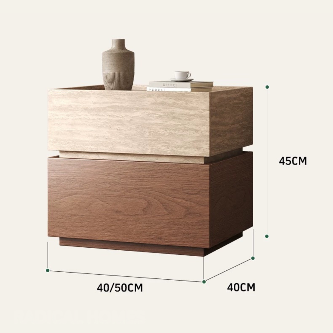 ISLAVIQ Modern Solid Wood Bedside Table - Urban Mood Singapore