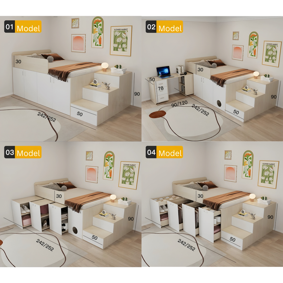 SOLVA Modern Multipurpose Storage Bedframe - Urban Mood Singapore