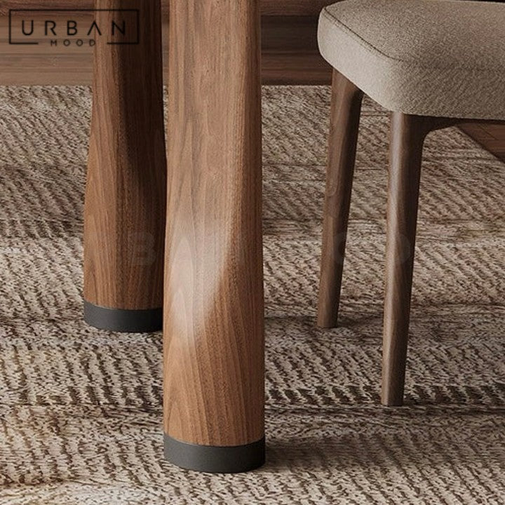 KIYO Japandi Travertine Dining Table