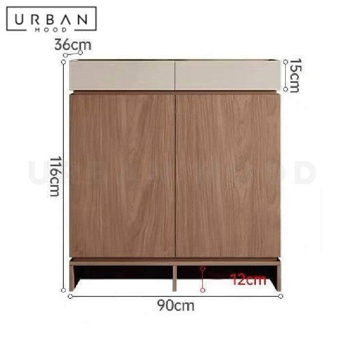 SUKI Modern Solid Wood Shoe Cabinet