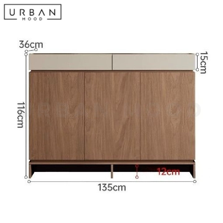 SUKI Modern Solid Wood Shoe Cabinet