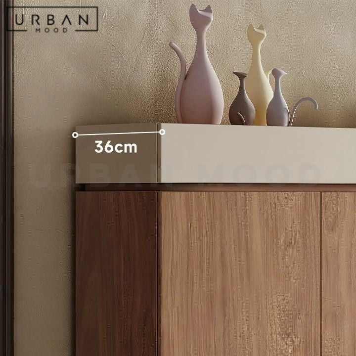 SUKI Modern Solid Wood Shoe Cabinet