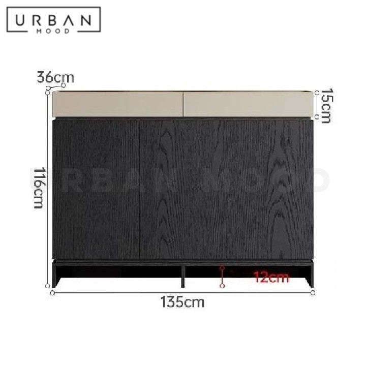 SUKI Modern Solid Wood Shoe Cabinet