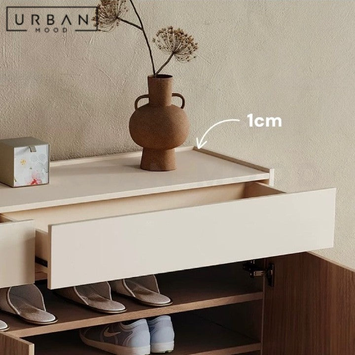 SUKI Modern Solid Wood Shoe Cabinet